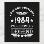 Gepersonaliseerd 40-jarig 40-jarig verjaardagsfee wijn etiket (Enkel label)