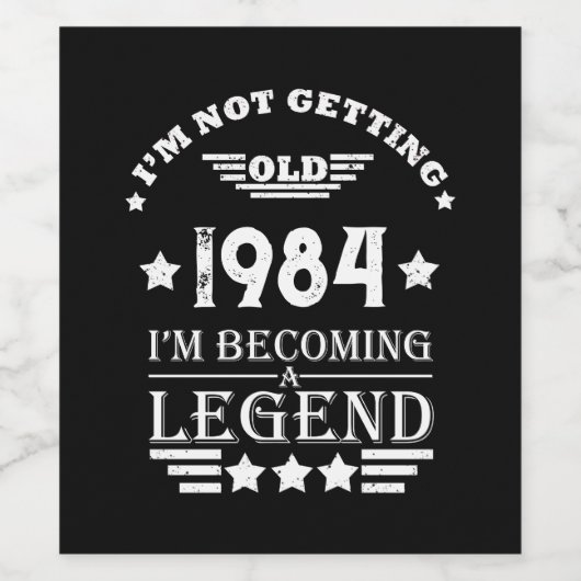 Gepersonaliseerd 40-jarig 40-jarig verjaardagsfee wijn etiket (Enkel label)