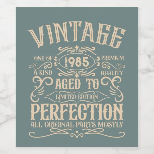 Gepersonaliseerd 40-jarig 40-jarig verjaardagsfee wijn etiket (Enkel label)