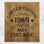 Gepersonaliseerd 40-jarig 40-jarig  verjaardagsfee wijn etiket (Enkel label)