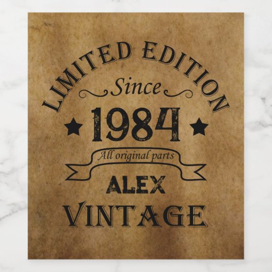 Gepersonaliseerd 40-jarig 40-jarig  verjaardagsfee wijn etiket (Enkel label)