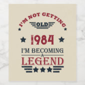 Gepersonaliseerd 40-jarig 40-jarig verjaardagsfee wijn etiket (Enkel label)