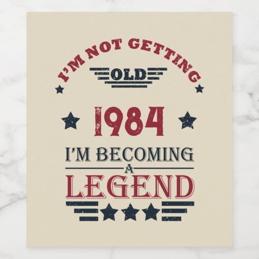 Gepersonaliseerd 40-jarig 40-jarig verjaardagsfee wijn etiket (Enkel label)