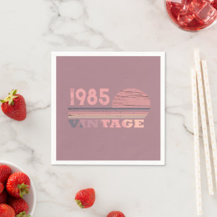 Gepersonaliseerd 40 vintages 40ste verjaardagsfees servet