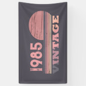 Gepersonaliseerd 40 vintages 40ste verjaardagsfees spandoek (Verticaal)
