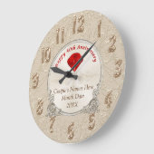 Gepersonaliseerd 40e Jubileum Gifts Ruby Grote Klok (Hoek)