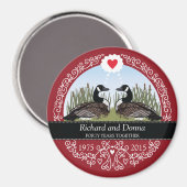Gepersonaliseerd 40e Jubileum voor weddenschappen, Magneet (Voorkant / Achterkant)