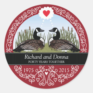 Gepersonaliseerd 40e Jubileum voor weddenschappen, Ronde Sticker