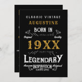 Gepersonaliseerd 40e verjaardagsfeest kaart (Voorkant / Achterkant)