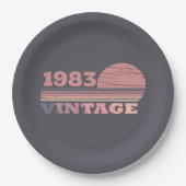 Gepersonaliseerd 40ste verjaardagsfeest papieren bordje (Voorkant)