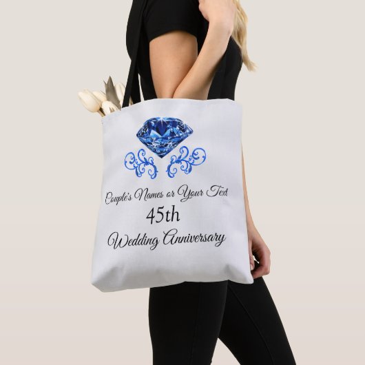 Gepersonaliseerd 45e Jubileum Gift voor vrouw Tote Bag (Dichtbij)