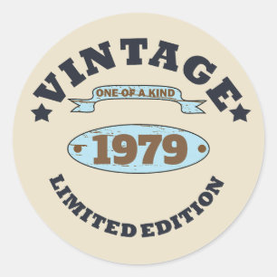 Gepersonaliseerd 45e verjaardagscadeau ronde sticker