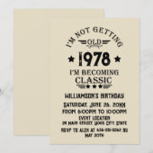 Gepersonaliseerd  45e verjaardagsfeest kaart (Voorkant / Achterkant)