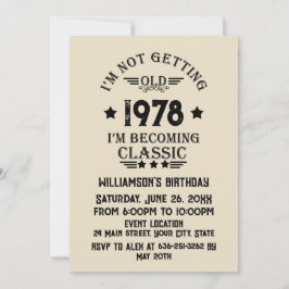 Gepersonaliseerd  45e verjaardagsfeest kaart