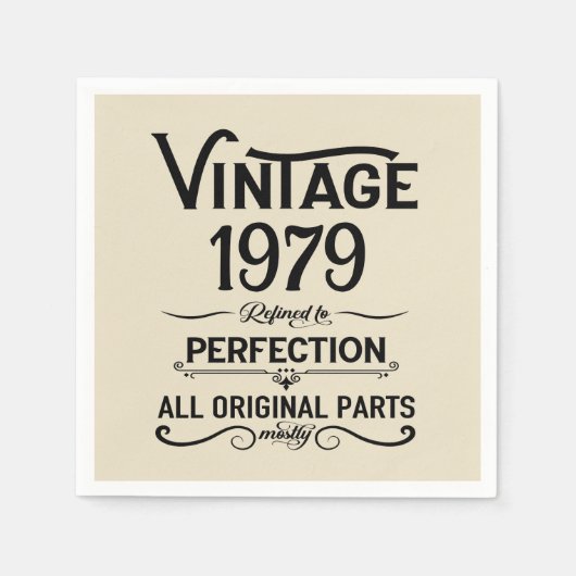 Gepersonaliseerd  45e verjaardagsfeest servet (Voorkant)