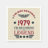 Gepersonaliseerd  45e verjaardagsfeest servet (Voorkant)