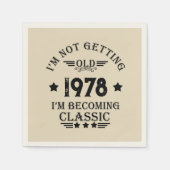 Gepersonaliseerd 45e verjaardagsfeest servet (Voorkant)