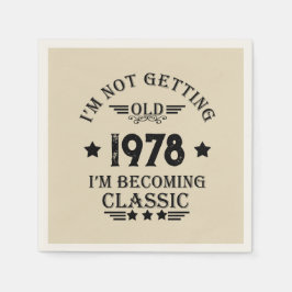 Gepersonaliseerd  45e verjaardagsfeest servet