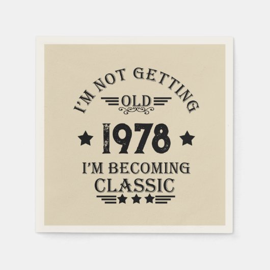 Gepersonaliseerd  45e verjaardagsfeest servet (Voorkant)