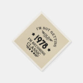 Gepersonaliseerd  45e verjaardagsfeest servet (Hoek)