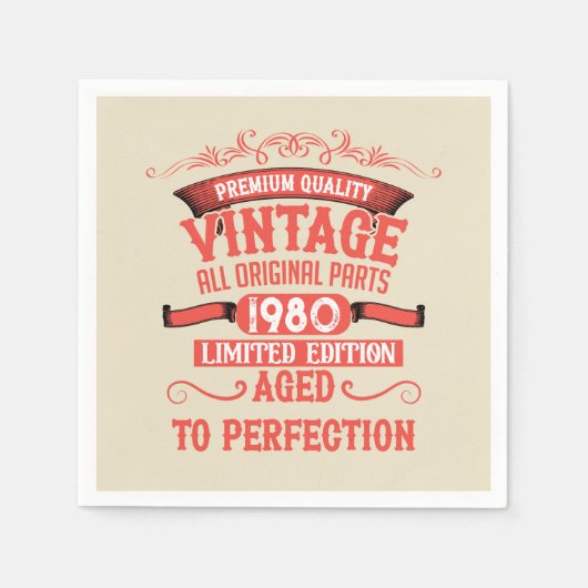 Gepersonaliseerd  45e verjaardagsfeest servet (Voorkant)