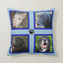 Gepersonaliseerd 4 Foto Collage-Blue Lijst-Blue