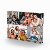 Gepersonaliseerd 4-foto familie acryl blok (Rechts)