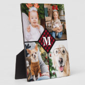 Gepersonaliseerd 4 Foto Red Buffalo speldenmonogra Fotoplaat (Zijkant)