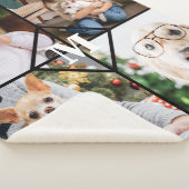 Gepersonaliseerd 4 Foto Red Buffalo speldenmonogra Sherpa Deken (3/4)