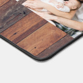 Gepersonaliseerd 4 Fotocollage Rustiek Pallet Hout Bureaumat (Hoek)