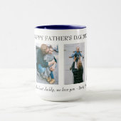 Gepersonaliseerd 4 Fotocollage Vaderdag Gift Mok (Midden)