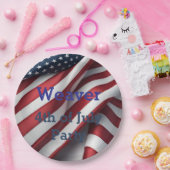 Gepersonaliseerd 4 juli feest papieren bordje (Feest)