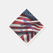 Gepersonaliseerd 4 juli feest servet (Hoek)