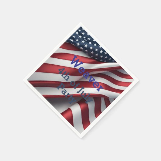 Gepersonaliseerd 4 juli feest servet (Hoek)