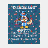 Gepersonaliseerd 4 juli grappig gezegde fleece deken (Voorkant)