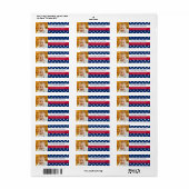 Gepersonaliseerd 4 juli retouradres etiket (Full Sheet)