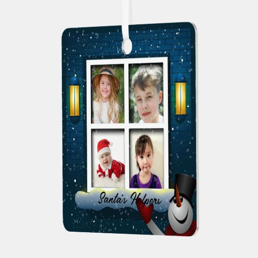 Gepersonaliseerd 4-venster lijst ornament (Voorkant links)