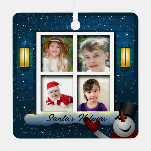 Gepersonaliseerd 4-venster lijst ornament (Voorkant)