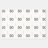 Gepersonaliseerd 50 en Fabulous Black Blush White  Inpakpapier Vel (Voorkant 3)