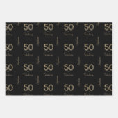 Gepersonaliseerd 50 en Fabulous Black Blush White  Inpakpapier Vel (Voorkant)