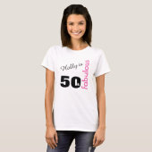 Gepersonaliseerd 50 en Fabulous Threater 50th Birt T-shirt (Voorkant volledig)