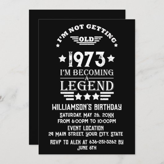 Gepersonaliseerd 50-jarig  50-jarig verjaardagsfee kaart (Voorkant / Achterkant)