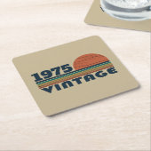 Gepersonaliseerd 50-jarig 50-jarig verjaardagsfee kartonnen onderzetters (Schuin)