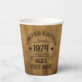 Gepersonaliseerd 50-jarig 50-jarig verjaardagsfee papieren bekers (Achterkant)