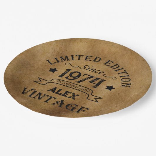 Gepersonaliseerd 50-jarig  50-jarig verjaardagsfee papieren bordje (Gekanteld)