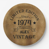 Gepersonaliseerd 50-jarig  50-jarig verjaardagsfee papieren bordje (Voorkant)