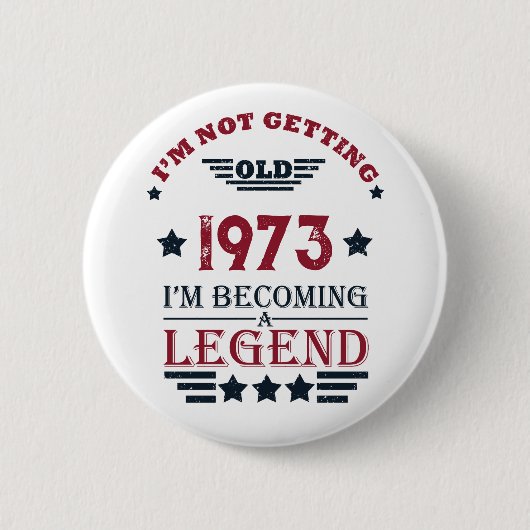 Gepersonaliseerd 50-jarig  50-jarig verjaardagsfee ronde button 5,7 cm (Voorkant)