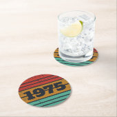 Gepersonaliseerd 50-jarig  50-jarig verjaardagsfee ronde kartonnen onderzetter (Insitu)