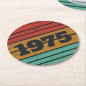 Gepersonaliseerd 50-jarig  50-jarig verjaardagsfee ronde kartonnen onderzetter (Gebogen)