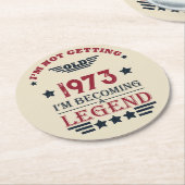 Gepersonaliseerd 50-jarig  50-jarig verjaardagsfee ronde kartonnen onderzetter (Gebogen)